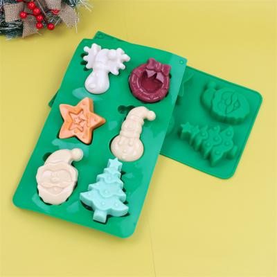 China Sustainable Christmas Cake Mold Silicone Chocolate Mold Kitchen Food Grade Silicone Home Baking Mold for sale