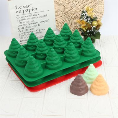 China Sustainable Home Baking Silicone Food Grade Silicone Mold Christmas Tree Cake Mold Chocolate Mold Supplies for sale