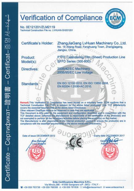 CE - Zhangjiagang Lvhuan Machinery Co., Ltd.