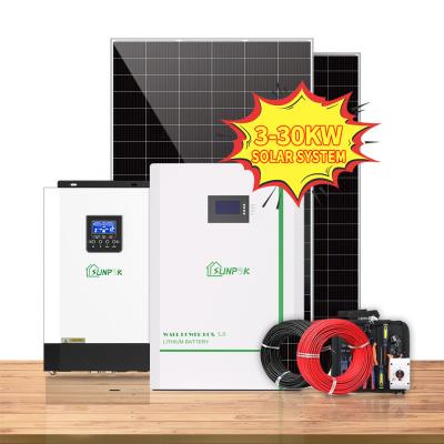 China Sunpok Hybrid Solar System Kit 7kw 8kw 10kw Grid Tie On Grid Hybrid Solar Inverter zu verkaufen