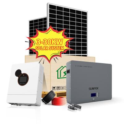 China ODM LCD Display Hybrid Solar System Kit On Off Grid Hybrid Solar Panel Power System en venta