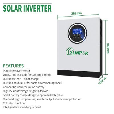 Chine Hybride solaire de Sunpok d'inverseur de Sunpok 48v outre de produit d'inverseur d'inverseur de grille à vendre