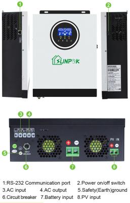 China INVERTER Sunpok 48v Solarsunpok-Kreuzung weg vom Gitter-Inverter-Inverter-Produkt zu verkaufen