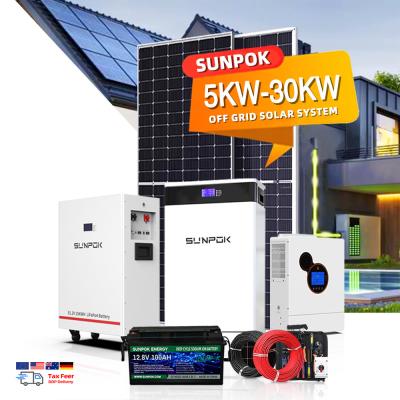 中国 5KW 10KW Sソーラーパネル コンプリートシステム 太陽光発電システム フルセット ハイブリッド 太陽光エネルギー貯蔵 家庭用太陽光パネルシステム 販売のため