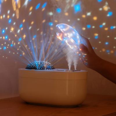 China Hot Selling Household Starlight Sky Humidifier Christmas Gift for Kids,Romantic Kids Bedroom Double Outlet Humidifier for sale