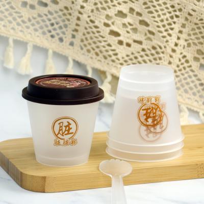 China Celebrity Dessert Plastic Food Grade And High Temperature Resistant Chinese Manufacturers Pudding Ice Cream Bake-Resistant Online Cup for sale