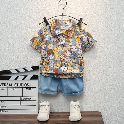 China Fashion\Comfortable\durable baby boy clothes stylish shirt suits worn by toddler boys for summer 2020 summer clothes collection kids clothing baby clothes for sale