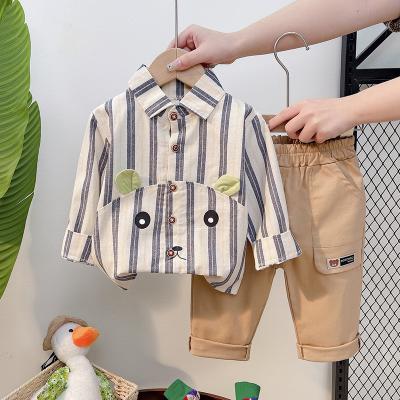 China 2022 New Polyester/Cotton Collection Kids Dress Shirts 2t Toddler Boy Clothing Sets Whole 2set Suit Set Baby Boy Gentleman Clothes Set for sale