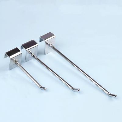 China Supermarket Eco-friendly Retail Shelf Square Tube Hook , Metal Display Merchandise Single Line Card Tube Hook for sale