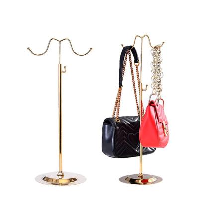 China Eco-friendly Bag Retail Store Bag Display Hook Metal Display Handbag Hanging Single Hook for sale