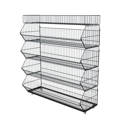 China Wholesale Multifunctional Low Price Snack Rack Mall Shelf Supermarket Metal Food Display Rack for sale