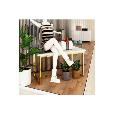 China ECO-Friendly Style Gold Running Table Hanger Suit Stainless Steel Versatile Table Display Stand for sale