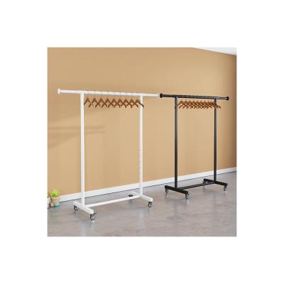 China Retail Shop Clothing Store Design Metal Clothing Eco-friendly Hanging Clothing Display Rack for sale