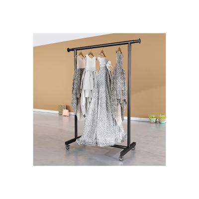 China Popular Eco-friendly Retail Store Fashion Clothing Display Racks Custom Metal Clothing Display Racks for sale