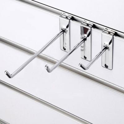 China High Quality Shop Display Metal Shelf Supermarket Single Line Hook Eco-friendly Product Board Wall Hook Display for sale