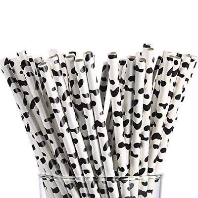 China Wholesale 4 Layers Cheap Biodegradable Printed Paper Black Paper Drinking Straws for sale