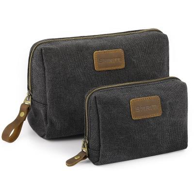 China Small Zipper Cotton Recyclable Custom Eco Friendly Canvas Makeup Cosmetic Bag for sale