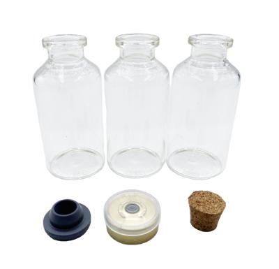 China Personal Care 50ml Glass Vial Wishing Glass Bottles Glass Vial Cork for sale