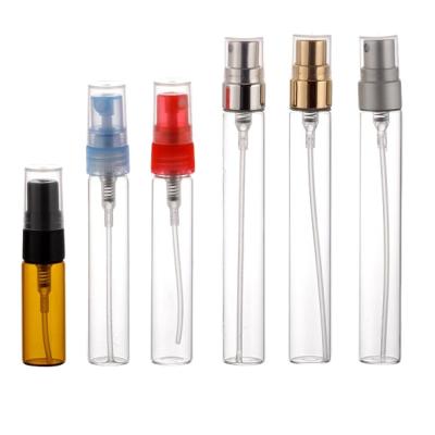 China Personal Care Perfume Spray Bottles 10ml Screw Neck Glass Bottle Plastic Metal Pump Cap for sale