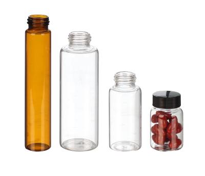 China 30ml Cosmetic Packaging Screw Lid Medicine Container Clear Or Glass Bottle For Pain Pills, Pharmaceutical Bottle for sale