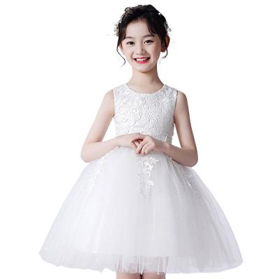 China Wholesale Washable Girls Summer 6 To 14 Years Sleeveless Lace Up Princess Dress Girls Bridesmaids Dresses Party Dress for sale