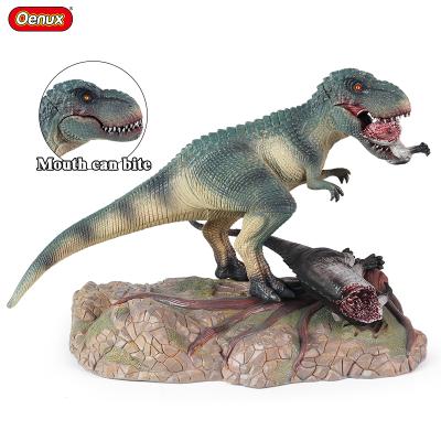 China High Quality Child Toy Gift Collectible Oenux Wholesale Savage Jurassic Tyrannosaur Rex Open Action Number Mouth Dinosaur Model Dinosaur Model for sale