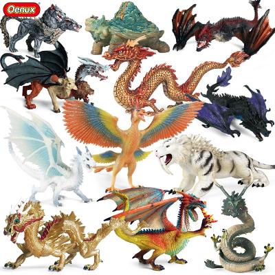 China Wholesale Chinese Dinosaur Mythical Creatures Dinosaur Oenux Mythical Creatures Dragon Suzaku White Tiger Model Decoration Artistic Kids Toys Action Figures for sale