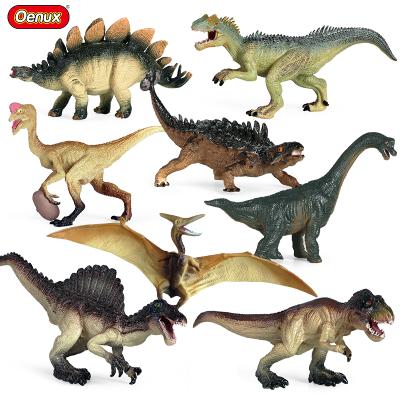 China Oenux Model Wholesale Simulation Dinosaur Set Kids Early Science Education PVC Brinquedo Dinosaur Set Jurassic Christmas Halloween Gift Toys for sale