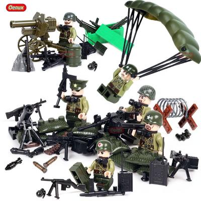 China 6PCS/SET Oenux WW2 Military Building Block Mini World War 2 US Army Block Soldiers Kids Block Toys MOC Block Brick Educational Juguetes For Kids for sale