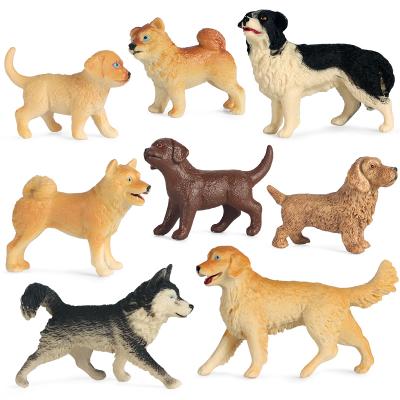 China Lovely Toy Oenux Wholesale PVC Animals Toy Pet Dog Puppy Model Action Numbers Collection Solid PVC Action Numbers Dog Model Harden Miniature Decoration for sale