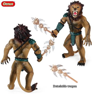 China With Arms Model Lion Warrior Toy Jungle Wildlife Soldier Lion Warrior Model Toy Oenux Home Ornament Kids Gift Wholesale Simulation Forest for sale