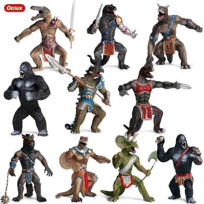 China PVC Figures Soldier Arms Magic Model Collectible Animal Toy Simulation Dinosaur Warrior Action Toy Oenux Wholesale Collectible Dinosaur Warrior Action Figures for sale