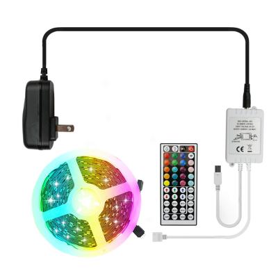 China Modren Smart 5050 RGB Outdoor Led Strip Light 12V RGB Wifi 5M Channel 44 Key Remite Control IP65 for sale