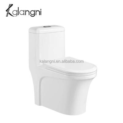 China Double-flush EUROPEAN style siphonic white ceramic one piece toilet for hotel school public bathroom for sale