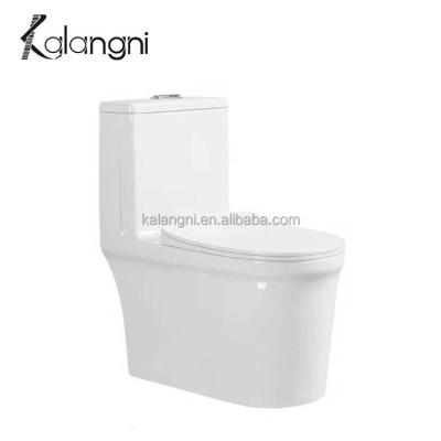 China Modern Kalangni Bathroom Ware 300mm Strap Siphonic Sanitary Flow One Piece Toilet for sale