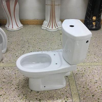 China Double-Flow Parma Bathroom Round Shape Ceramic Sanitary Ware P Africa WC Fill Trap Strap Two Piece Side Toilet for sale