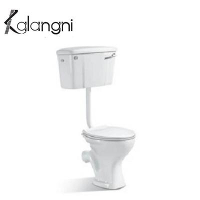 China Double-Flow Twyford Ceramic Bathroom Heap Floor Mounted Toilet Closet Around Gravity Flushing Africa WC Two Piece Toilet for sale