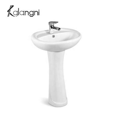 China Easy Clean High Quality Bathroom Wash Sink Indoor Pedestal Wash Basin for sale