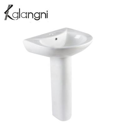 China High Quality Clean Easy Wash Indoor Sink Two Piece Pedestal Bathroom Sink for sale