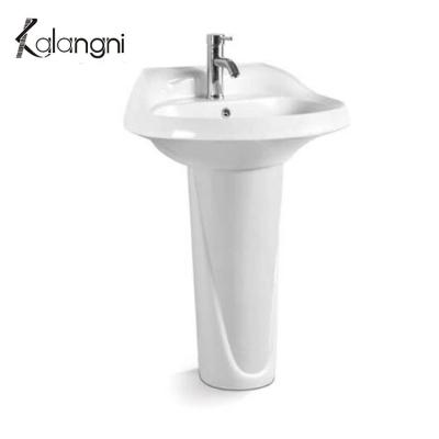 China Full Pedestal Modern Ceramic Sanitary Ware Floor Wall Mounted Hand Wash Basin Pedestal Wash Basin for sale