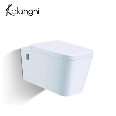 China Concealed Cistern Fabrics Modern Square Washdown Anti-Trap Wall-Hung Toilet Set For Hotel Home Bathroom for sale