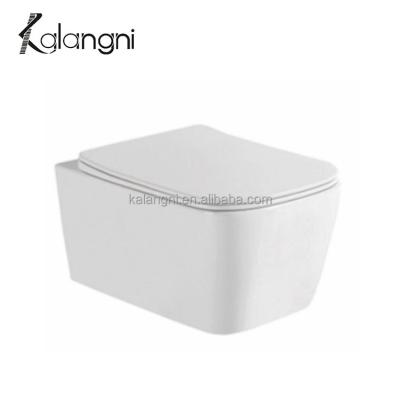 China Hidden Cistern Hot Selling Rimless Ceramic Wall Mounted Toilet WC Sanitary Ware Wash Down for sale