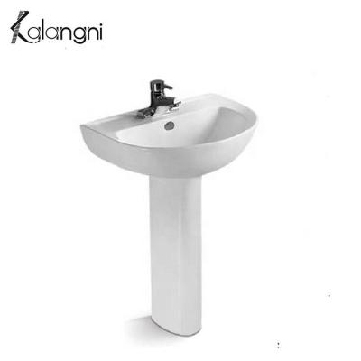 China Modern Good Prices Pedestal Wash Basin Bathroom Sink Chinese Ceramic Wash Basin With Pedestal for sale