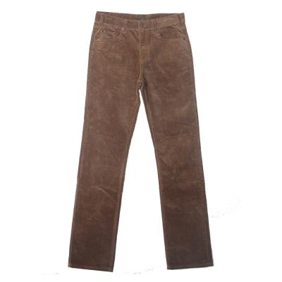 China Custom Customized Logo Men's Breathable Classic Over Dye Corduroy Trousers Twill Pants for sale