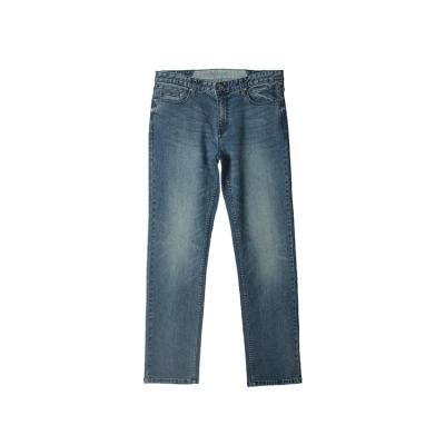 China Good Quality Color Fade Proof Fashionable Straight Mens Big Mid Wash Menjeans for sale