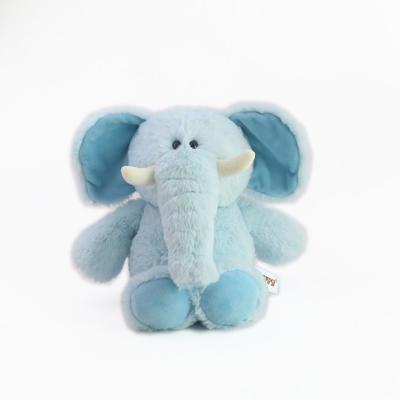 China Baby Gift Soft Toy Handmade Cute Stuffed Blue Elephant Plush Toy for sale