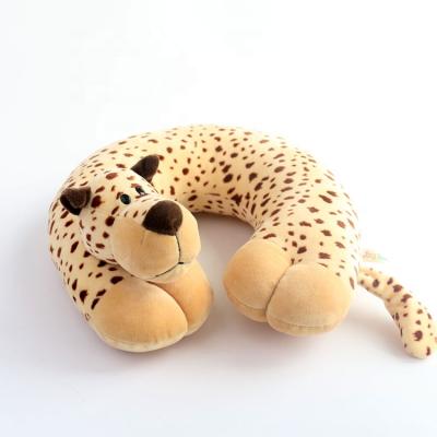 China Massage Custom Plush Toys Stuffed Animal Plush Toy Leopard Plush U Shape Neck Pillow For Travel for sale