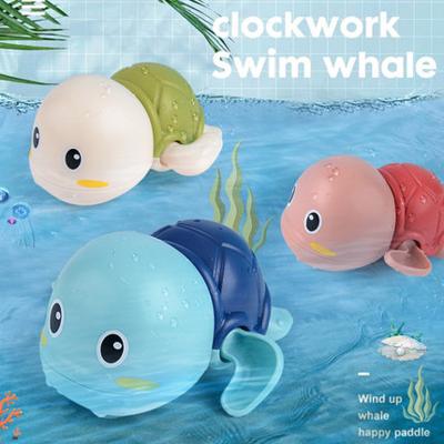 China Bath Toy Animal Shape Wind Up Duck Dolphins Turtle Shape Clockwork Bath Spray Float Toy Summer Pool Toys Baby Kids Tub Water Tool for sale