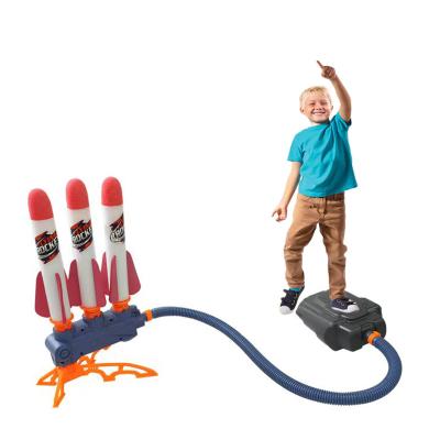 China educational & Hot Sale Kids Exercise Amazon Set EVA Foam Rocket Launcher For 2 IN 1 Pedal Rocket Launching Model Rocket Launch Toys For Child for sale