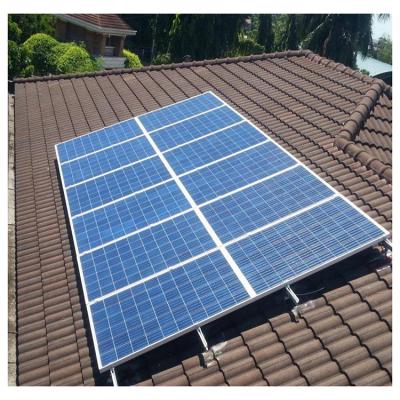 China Aluminum PV Solar Panel Installation 15kw Brackets Pitches Roof Rack Mount System Solar Panel Tile Roof Rack for sale